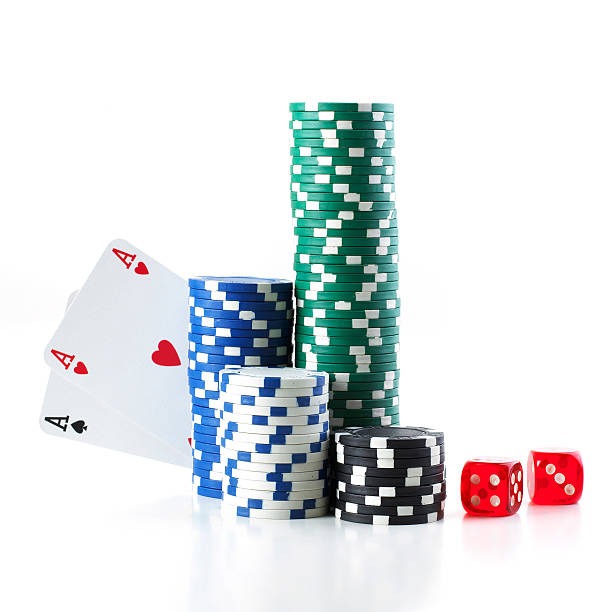 Three dice showing outcome in Lightning Dice game